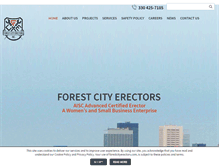 Tablet Screenshot of forestcityerectors.com